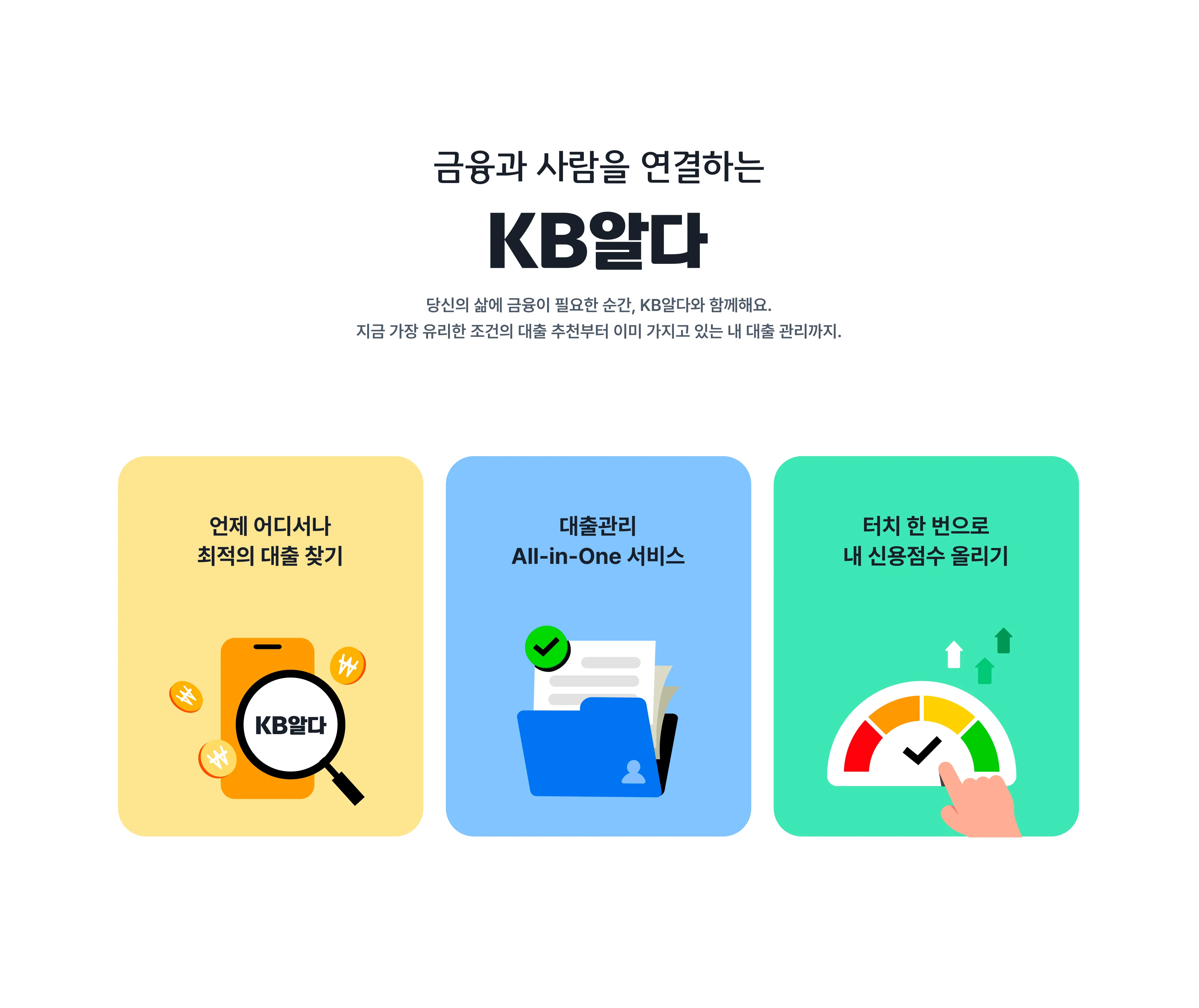 금융과 사람을 연결하는 KB알다